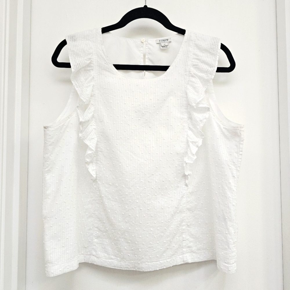 J.Crew Ruffled Sleeveless Top